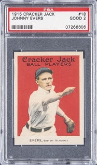 1915 Cracker Jack #18 Johnny Evers - PSA GD 2